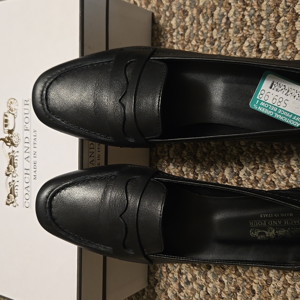 Coach and Four Classic Black Women's Loafers